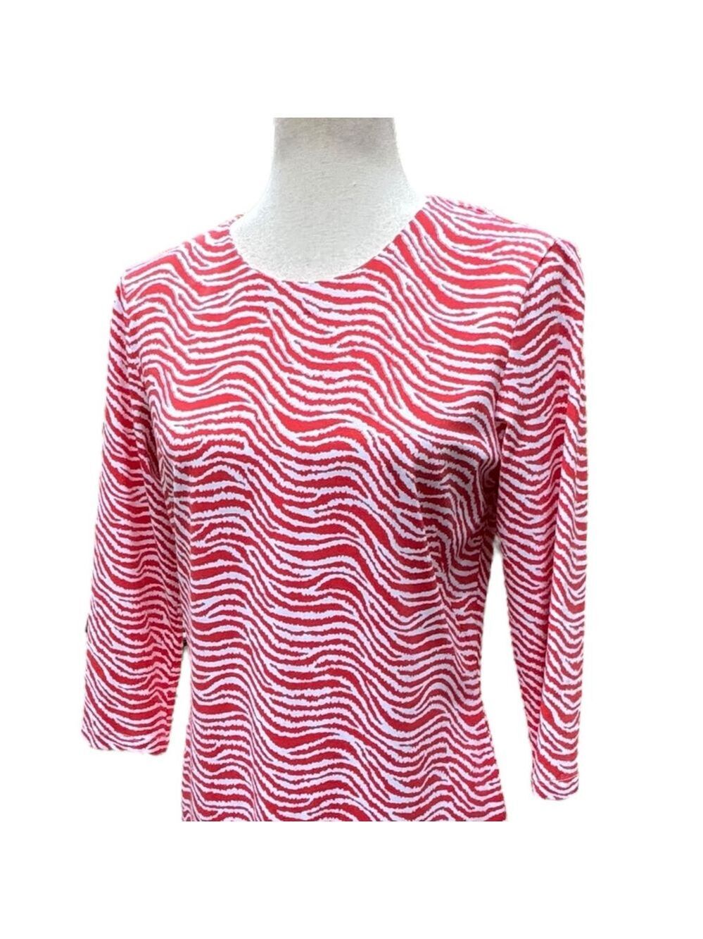 J. McLaughlin Coral Zebra Print Sheath Dress Size M Coastal Chic Resort Party St - Picture 2 of 8